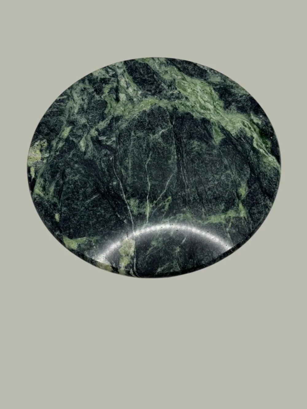 Vintage Green Marble Stone Trivet Hot Plate Round 8